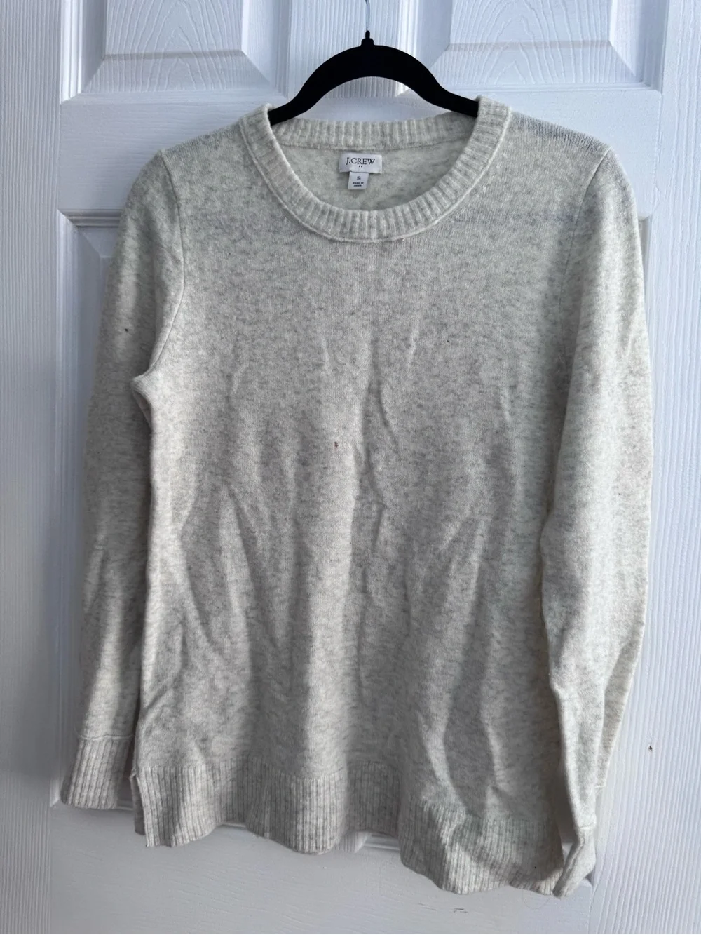 J. Crew Light Cream Crewneck Sweater